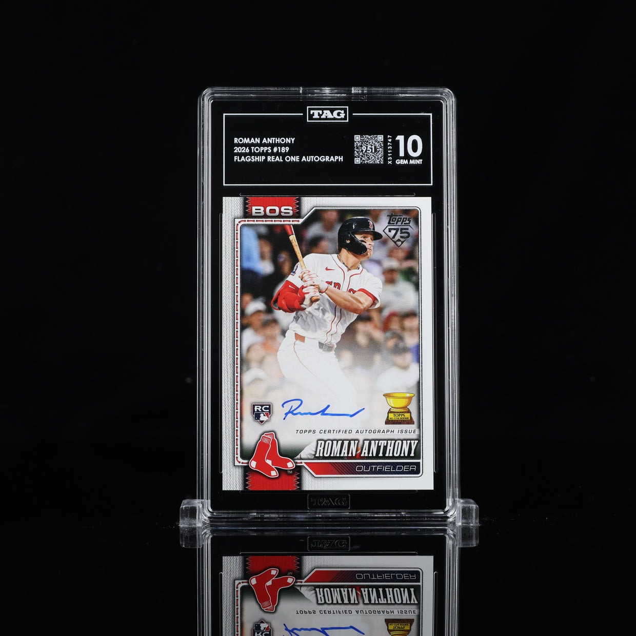 2026 Topps Flagship Real One Autograph #189 Roman Anthony, front