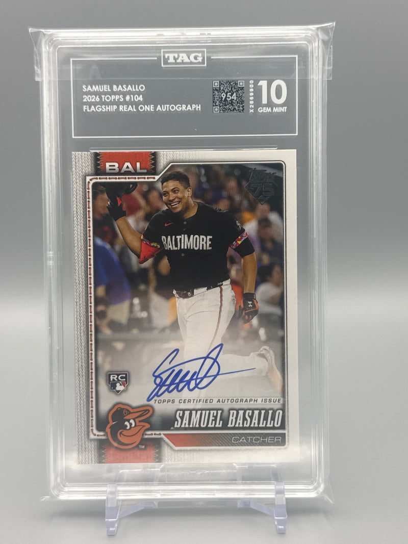 2026 Topps Flagship Real One Autograph #104 Samuel Basallo, front